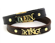 دستبند چرم طرح King و Queen